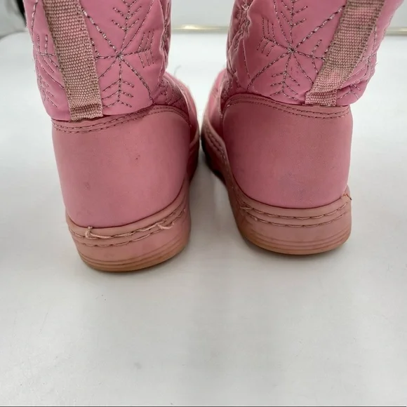 Falls Creek girls toddlers pink Thinsulate Winter Snow Boot Faux Fur Snowflake - Picture 8 of 8